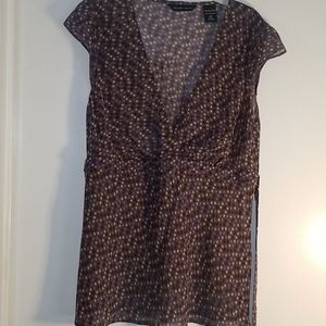 New York & Co sheer flowy top.